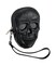 Glossy Black Molded Skull Shaped Wristlet Purse w/Removable Strap
